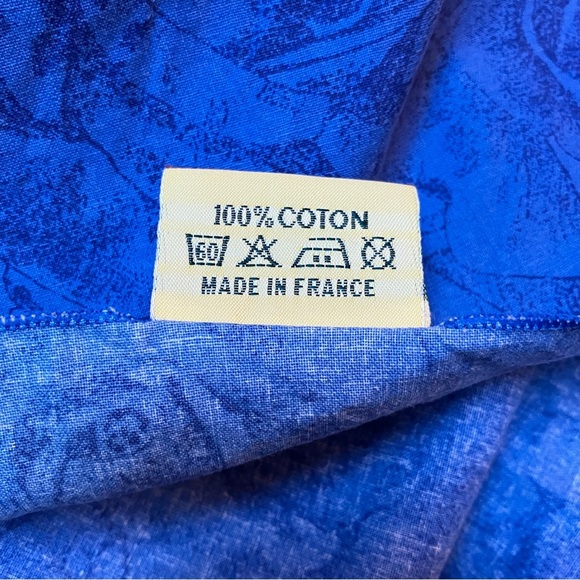 Vent Du Sud Blue Floral Tablecloth Made In France 90 X 56 French Country - Picture 3 of 6